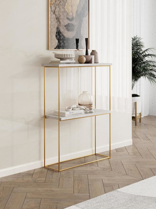 Videl Console Table Wood & Metal Xruso L60xW20x...