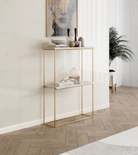 Videl Console Table Wood & Metal Xruso L60xW20xH80cm