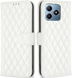 Puff Rhombus Weiße Handyhülle für Realme C61 Puff Rhombus Weiße Handyhülle für Realme C61