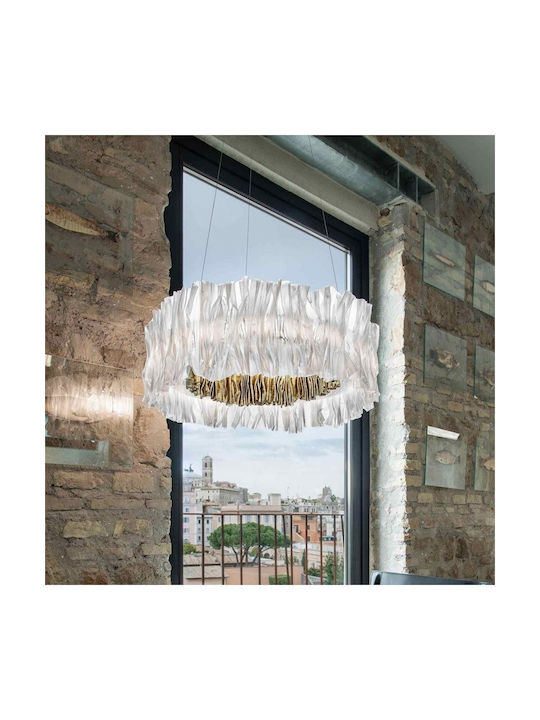 Slamp Κρεμαστό Φωτιστικό Λευκό LED με Θερμό Λευκό Φως