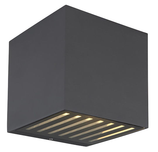 Globo Lighting Wall-Mounted Outdoor Ceiling Light LED IP54 6W with Warm White Light Double Beam 10x10εκ.