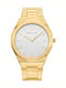 Bering Time Classic Ανδρικό Ρολόι 45mm Μπαταρίας με Χρυσό Μεταλλικό Μπρασελέ