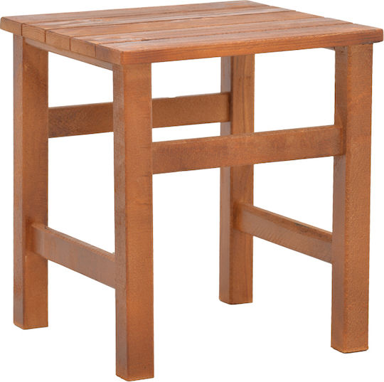 Summrine Sitting Room Outdoor Free Standing Wood Table Natural 40x40x45cm