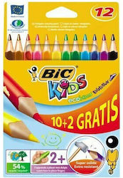 BIC Kids Evolution Триъгълни Цветни Моливи Комплект 12 Многоцветни