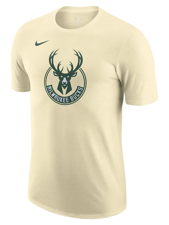 Nike NBA Milwaukee Bucks Essential T-shirt Beige