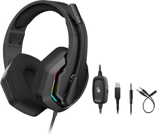 A4Tech Bloody G260P Über Ohr Gaming-Headset mit Verbindung 3,5mm / USB Schwarz