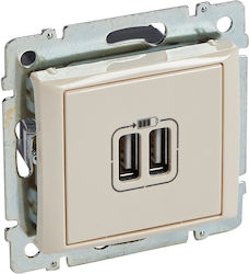 Legrand Valena Πρίζα με 2 Θύρες USB
