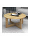 Round Central Coffee Table Kati Wooden Natural Beech W80xL80xH42cm GP028-0101 1