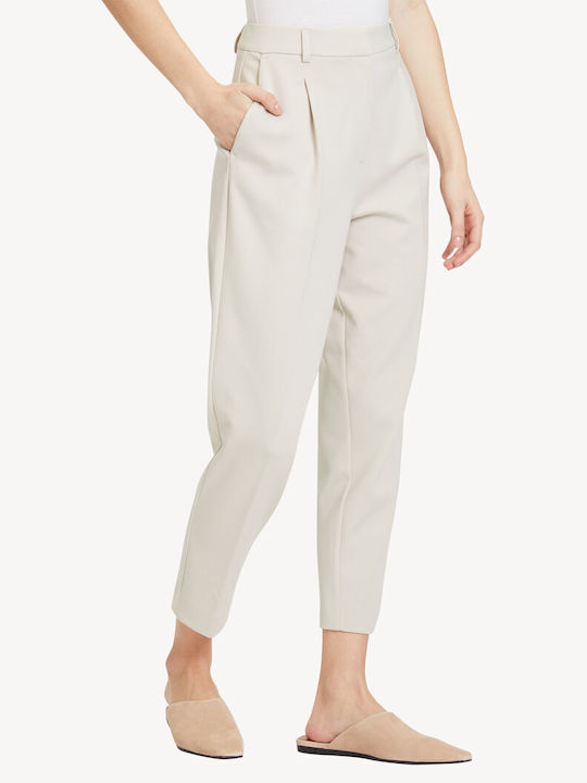 Tamaris Women's Fabric Trousers White