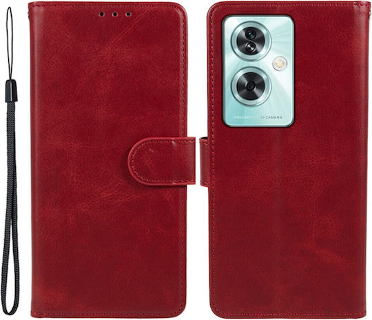 Wallet Δερμάτινο / Δερματίνης / Πλαστικό Κόκκινο (OnePlus Nord N30 SE)