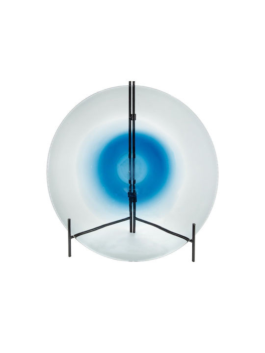 Artekko Glass Decorative Platter Lourdes Blue 46x46x8cm