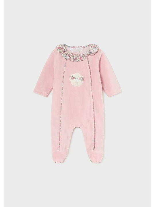 Mayoral Baby Bodysuit Velvet Pink