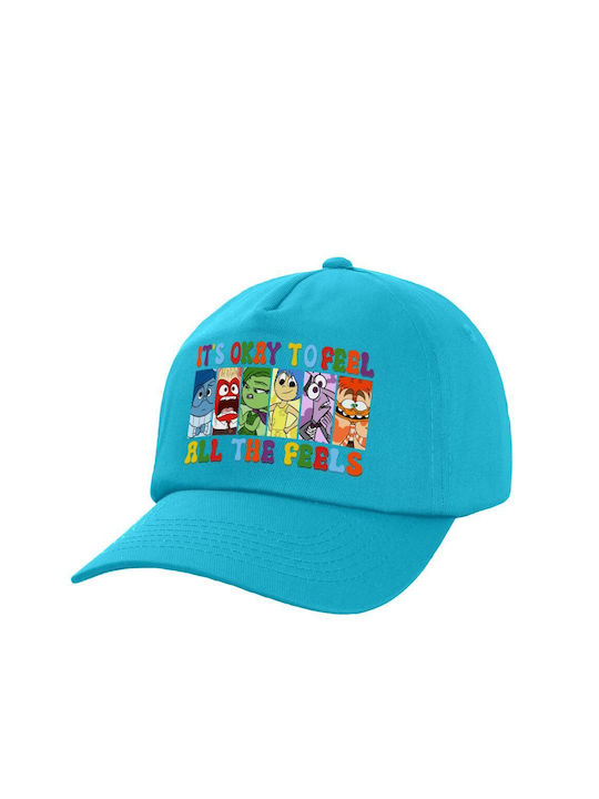 Koupakoupa Pălărie pentru Copii Tesatura Inside Out It's Okay To Feel All The Feels Albastru deschis