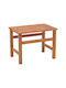 Summrine Sitting Room Outdoor Free Standing Wood Table Natural 60x40x45cm
