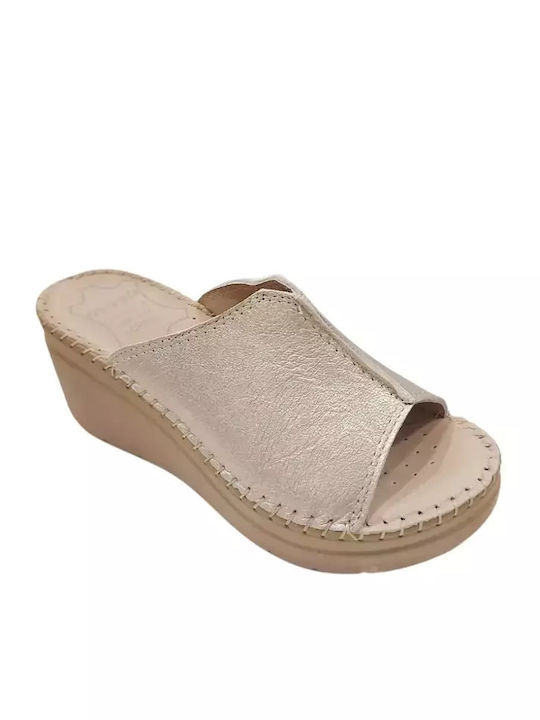 Anatomic Women's Leather Platform Shoes Silver
