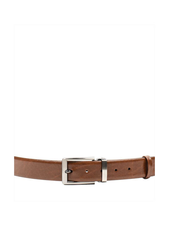 Charles Frank Men's Leather Belt Tabac Brown