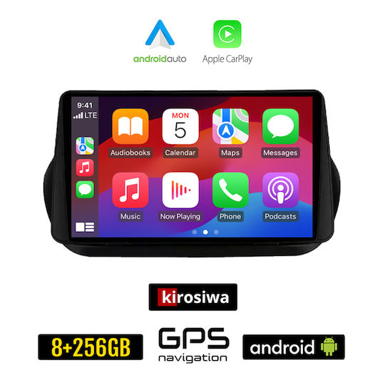 Kirosiwa Car Audio System for Peugeot Bipper 2008-2018 (Bluetooth/USB/AUX/WiFi/GPS/Apple-Carplay/Android-Auto) with Touch Screen 10"