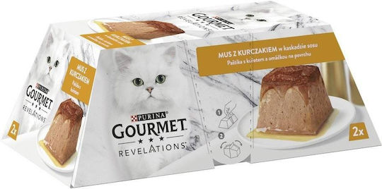 Gourmet Revelations Υγρή Τροφή για Ενήλικες Γάτες σε Ταψάκι με Κοτόπουλο 2x57gr