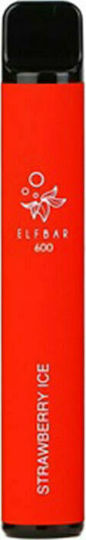 Elf Bar 600 Einweg-E-Zigarette mit 600 Einweg-E-Zigaretten Strawberry Ice 2ml 20mg Rote