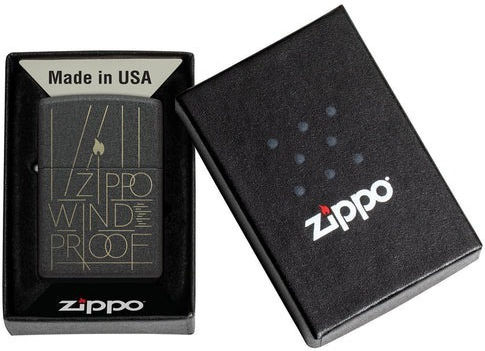 Zippo 46172 Line Art Zippo Design Steel Μαύρο