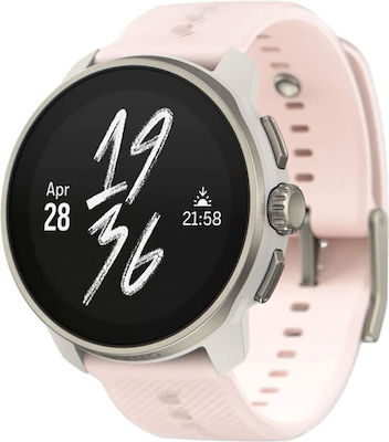 Suunto Race S Stainless Steel Αδιάβροχο Smartwatch με Παλμογράφο (Powder Pink)