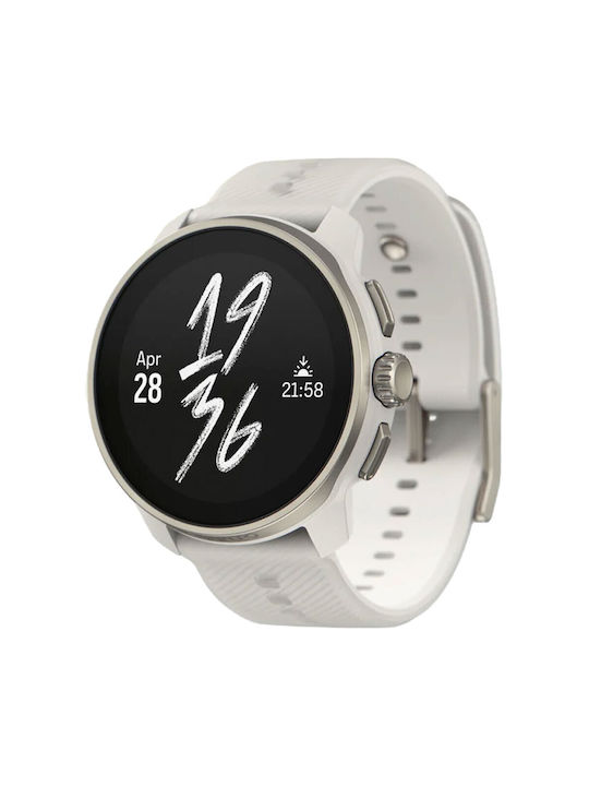 Suunto Race S Stainless Steel Αδιάβροχο Smartwatch με Παλμογράφο (Powder Gray)