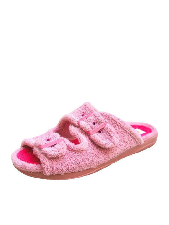 Anatomische Frottee Damen Hausschuhe Rosa