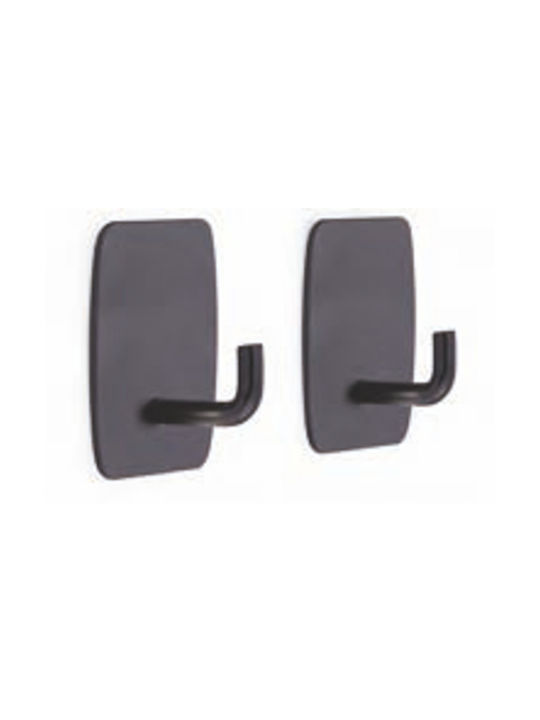 TnS Wall Hanger Plastic Black 2 Pieces