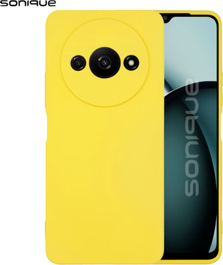 Sonique Back Cover Silicone / Fabric Yellow (Redmi A3)