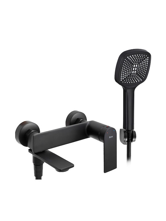 Rea Storm Mixing Bathtub Faucet Complete Set Black