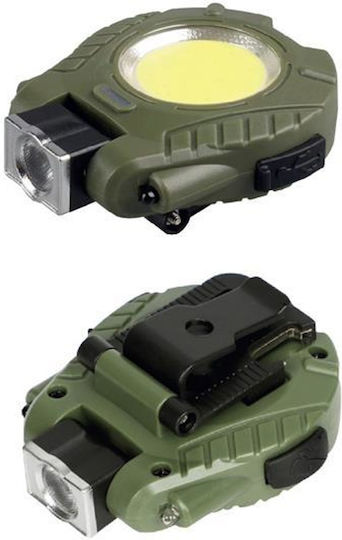 Eurolamp Rechargeable Headlamp LED IP44 with Maximum Brightness 500lm 8pcs Khaki