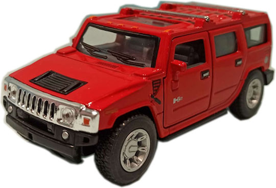 Goki Spielzeugauto Hammer H2 SUV - Rotes Zurückziehen für 3+ Jahre