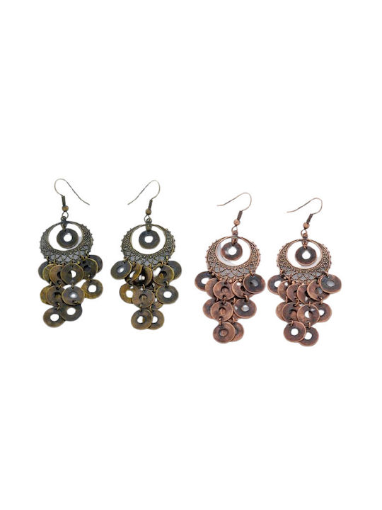 Metallic Bronze Copper Gold Earrings