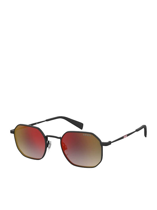 Levi's Unisex Sunglasses with Black Metal Frame and Red Gradient Mirror Lens LV1035/S 003/UW