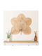 Atmosphera Hängende Wanddekoration Beige aus Korbweide Material 70x4x70cm