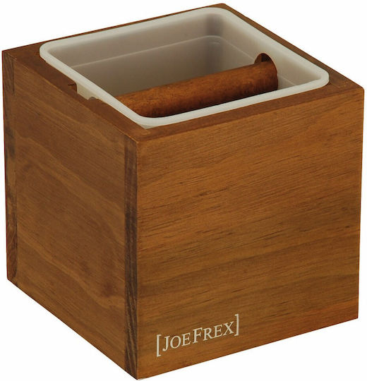 Joe Frex Knock Box Container from Wooden and Plastic 14x14x14cm Brown