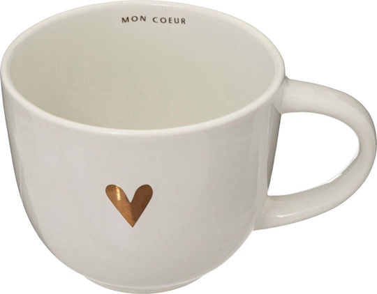 Becher Keramik Weiß 480ml
