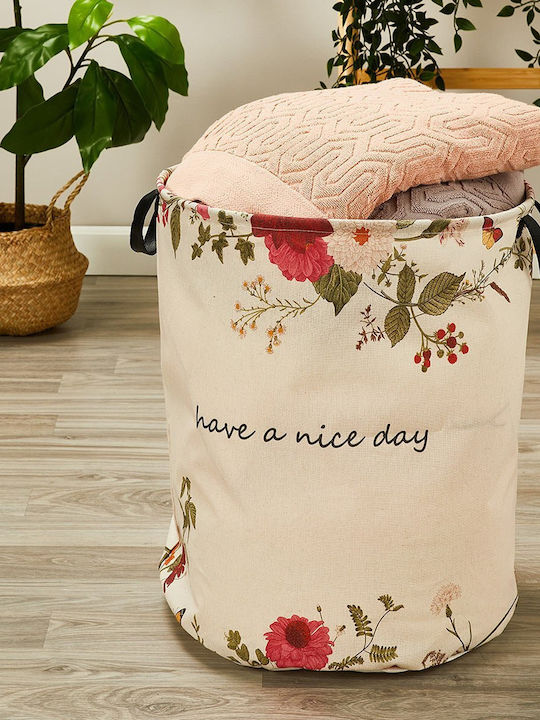 Whitegg Laundry Basket Fabric 37x37x47cm Pink