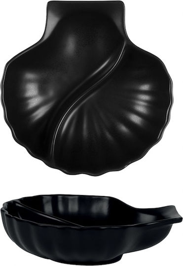 Ready Teller Untiefe Keramik Schwarz mit Durchmesser 24cm 6Stück