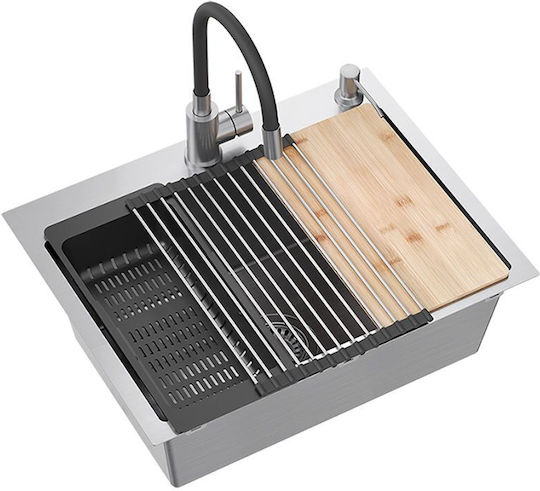 Quadron Drop-In Мивка Inox ШxД Сребрист