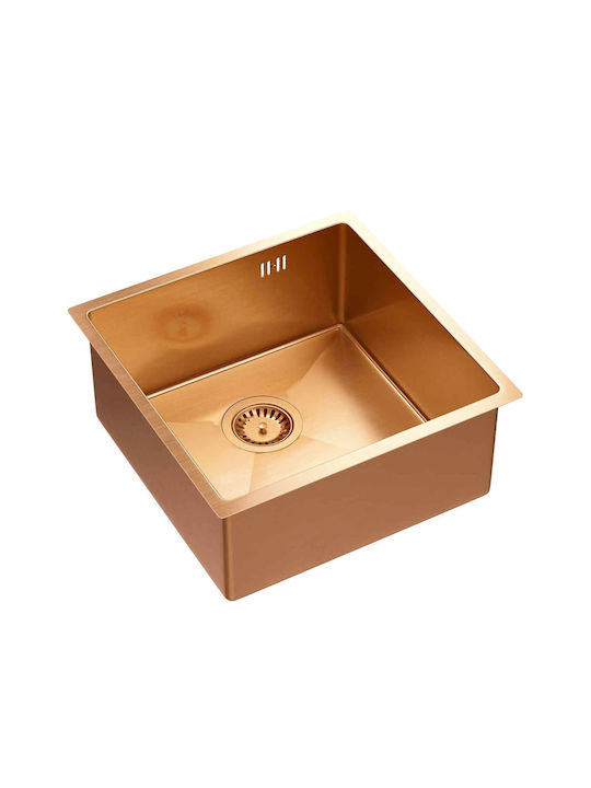 Quadron Ένθετος Νεροχύτης Inox Μ44xΠ44cm Ασημί
