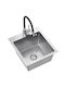 Quadron Luke 90 Drop-In Кухненски Мивка Inox Дължина 40xШирина 45см Сребрист
