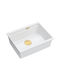 Quadron Drop-In Sink Synthetic Granite W59.5xD45.1cm White