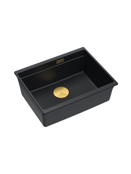 Quadron Drop-In Chiuvetă din Granit Sintetic L59.5xW45.1cm Negru