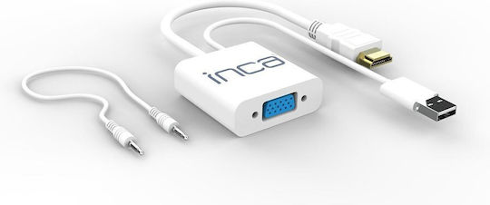 Inca Converter HDMI / USB-A male to VGA female White 1pcs IVTH-01
