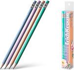 Pencil Eraser Erichkrause Hb Set 12pcs Pastel Bloom 60721