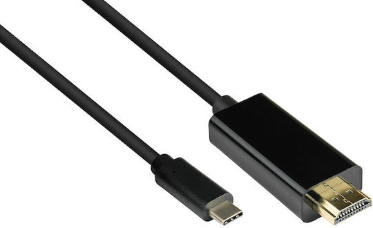 Good Connections HDMI 2.0 Premium High Speed 4K 60Hz HDR Cable HDMI Male - USB-C Male 2m Black