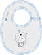 O Kosmos tou Morou Bib from 100% Cotton with Hoop & Loop Fastener Sky Blue for 5 m+