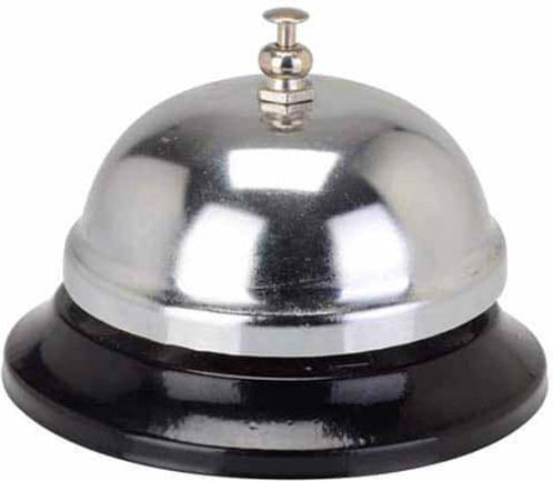 Homestyle Bell for Hotel Reception Silver 1pcs