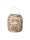 Koopman Laterne Rattan Beige 19x19x23cm 1Stück